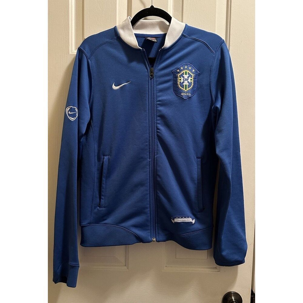 Nike vintage 90s y2k‎ Brazil national soccer big logo bomber jacket